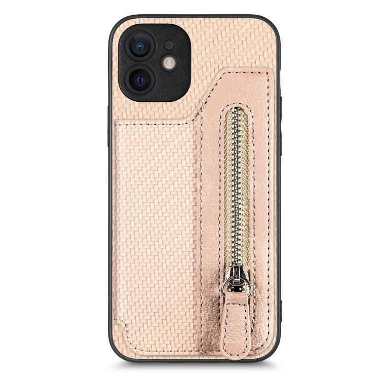 Carbon Fiber Horizontal Flip Zipper Wallet Phone Case, For iPhone 11, For iPhone 11 Pro, For iPhone 11 Pro Max, For iPhone X / XS