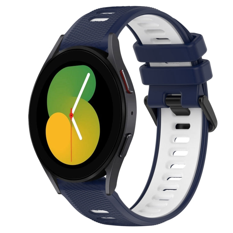 20mm Sports Two-Color Silicone Watch Band, For Samsung Galaxy Watch5 40mm, For Samsung Galaxy Watch5 Pro 45mm