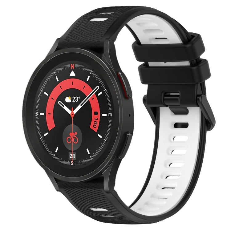20mm Sports Two-Color Silicone Watch Band, For Samsung Galaxy Watch5 40mm, For Samsung Galaxy Watch5 Pro 45mm