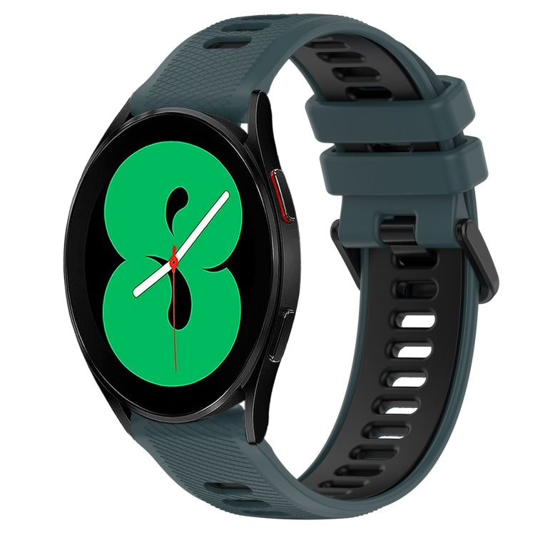 20mm Sports Two-Color Silicone Watch Band, For Samsung Galaxy Watch4 44mm, For Samsung Galaxy Watch4 40mm