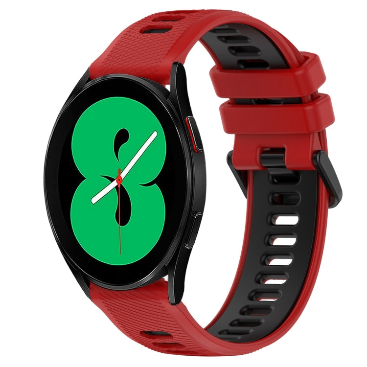 20mm Sports Two-Color Silicone Watch Band, For Samsung Galaxy Watch4 44mm, For Samsung Galaxy Watch4 40mm