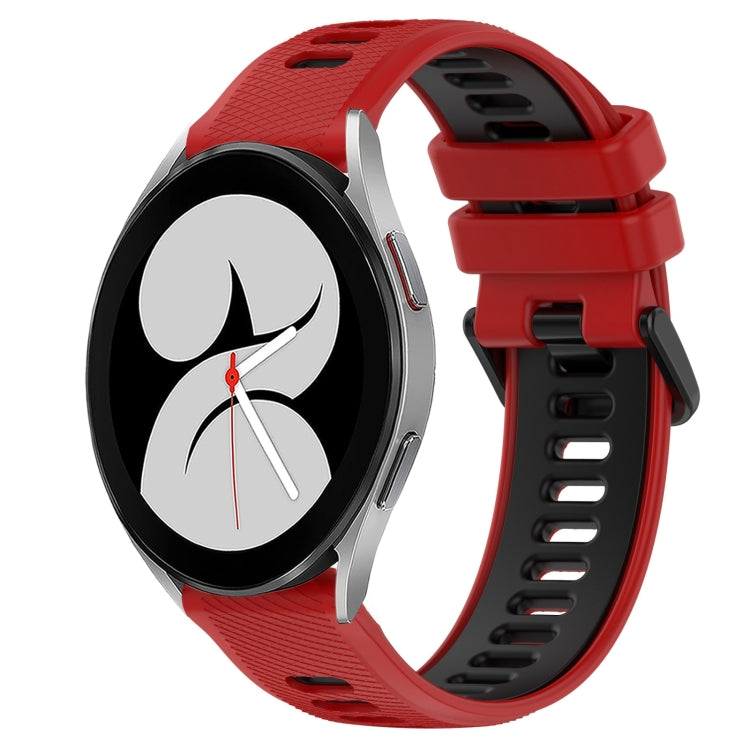 20mm Sports Two-Color Silicone Watch Band, For Samsung Galaxy Watch4 44mm, For Samsung Galaxy Watch4 40mm