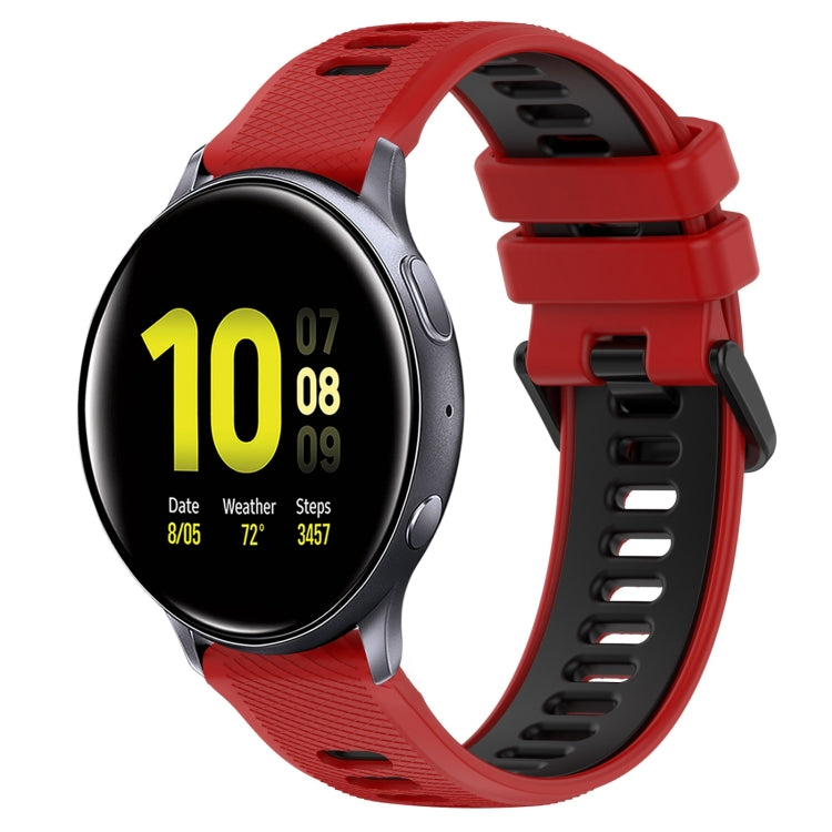 20mm Sports Two-Color Silicone Watch Band, For Samsung Galaxy Watch Active2 40mm, For Samsung Galaxy Watch Active2 44mm