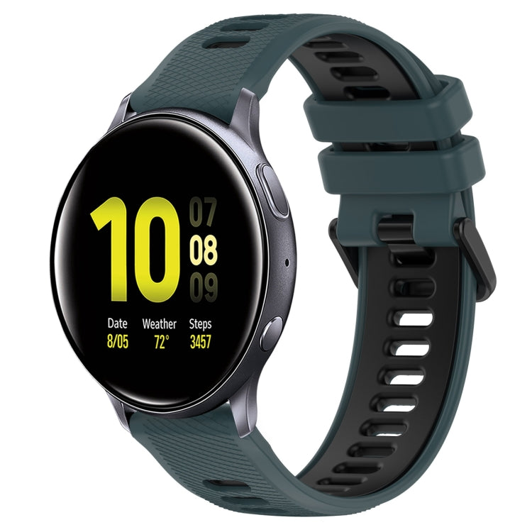 20mm Sports Two-Color Silicone Watch Band, For Samsung Galaxy Watch Active2 40mm, For Samsung Galaxy Watch Active2 44mm