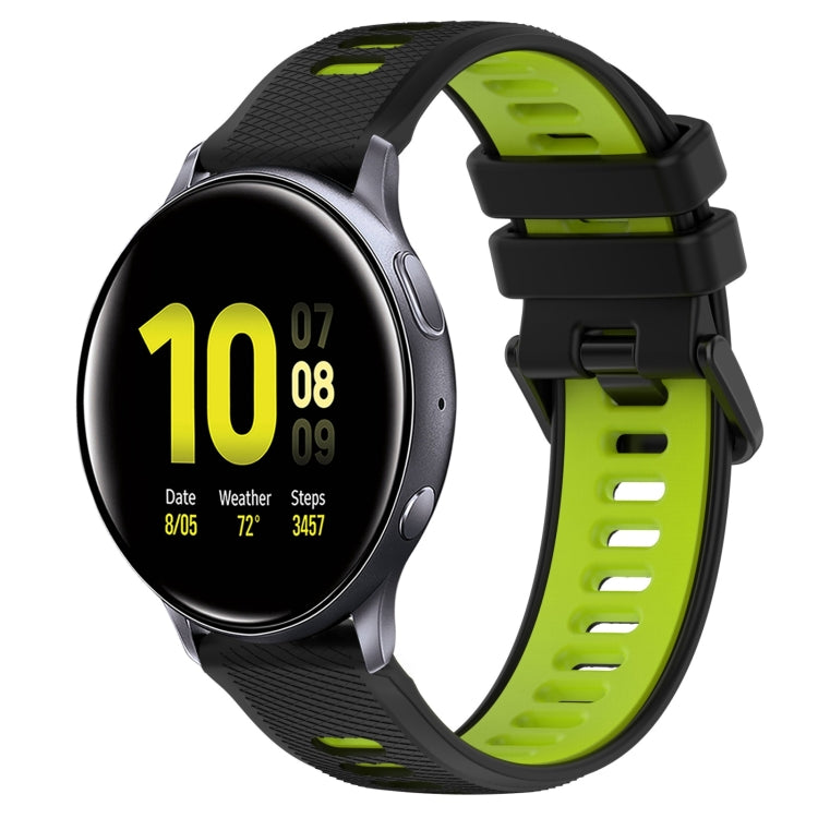 20mm Sports Two-Color Silicone Watch Band, For Samsung Galaxy Watch Active2 40mm, For Samsung Galaxy Watch Active2 44mm