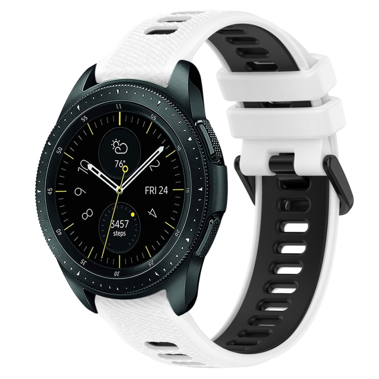 20mm Sports Two-Color Silicone Watch Band, For Samsung Galaxy Watch 42mm, For Samsung Galaxy Watch 6 44mm