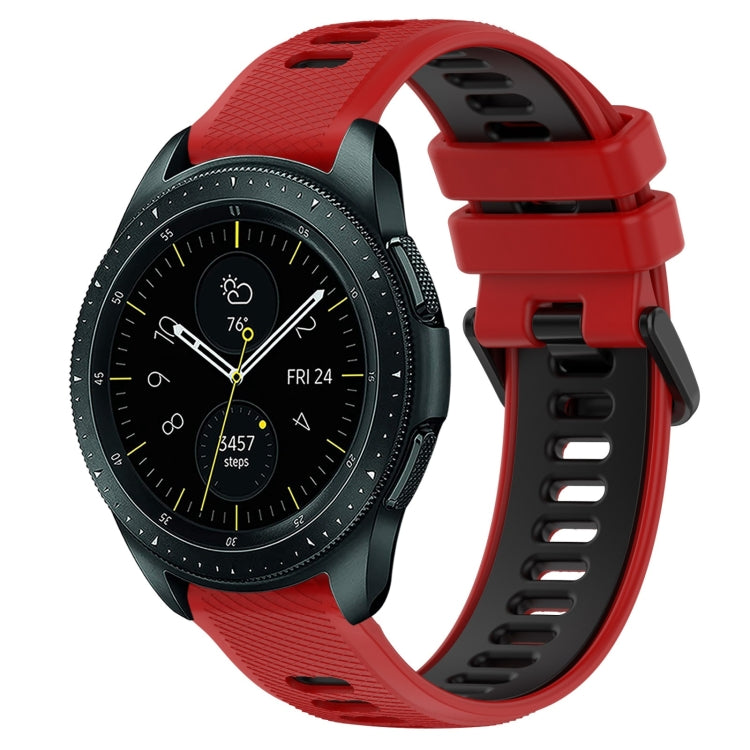 20mm Sports Two-Color Silicone Watch Band, For Samsung Galaxy Watch 42mm, For Samsung Galaxy Watch 6 44mm