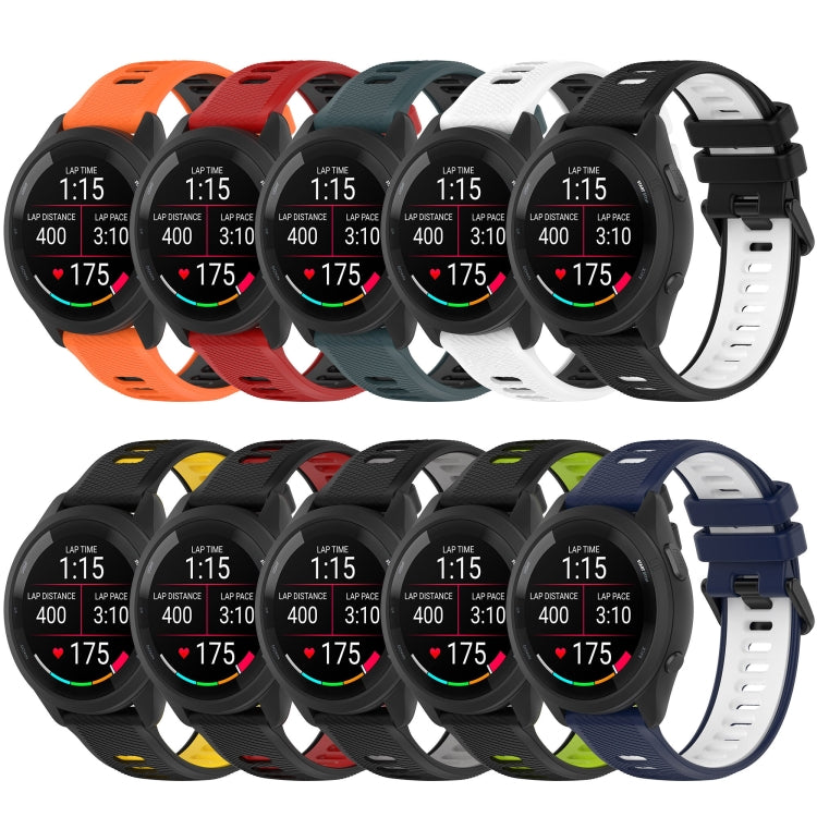20mm Sports Two-Color Silicone Watch Band, For Samsung Galaxy Watch 42mm, For Samsung Galaxy Watch 6 44mm