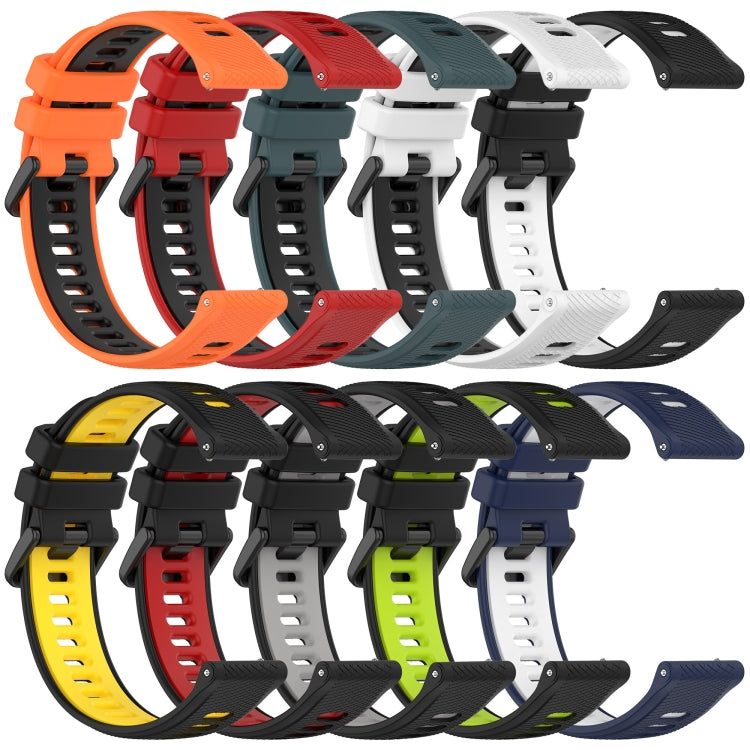 20mm Sports Two-Color Silicone Watch Band, For Samsung Galaxy Watch 42mm, For Samsung Galaxy Watch 6 44mm