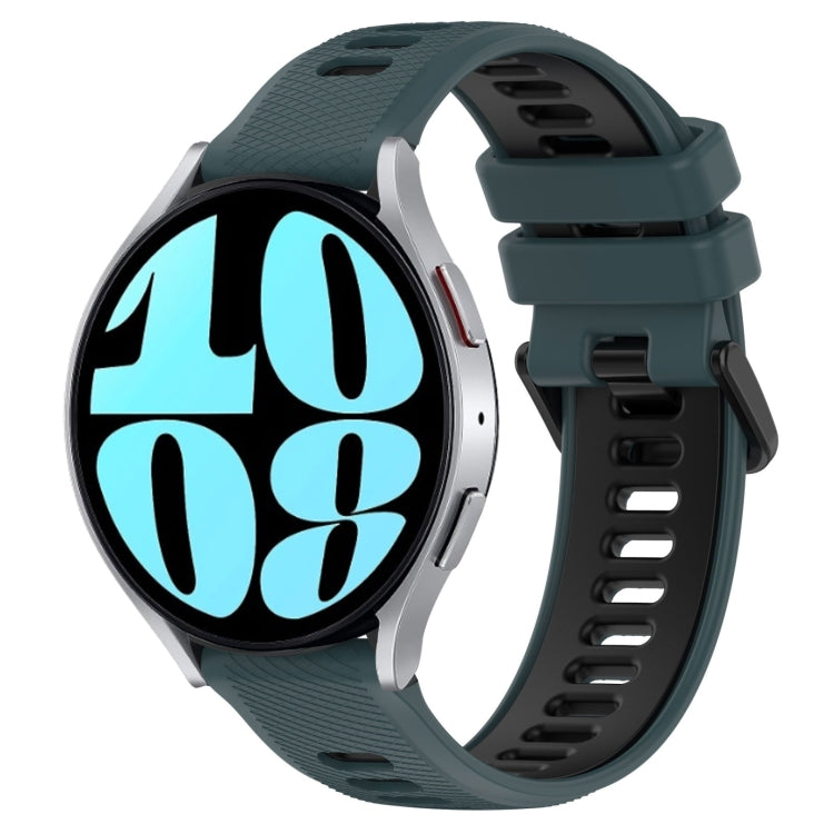 20mm Sports Two-Color Silicone Watch Band, For Samsung Galaxy Watch 42mm, For Samsung Galaxy Watch 6 44mm