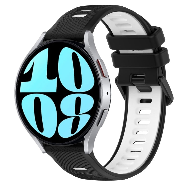 20mm Sports Two-Color Silicone Watch Band, For Samsung Galaxy Watch 42mm, For Samsung Galaxy Watch 6 44mm