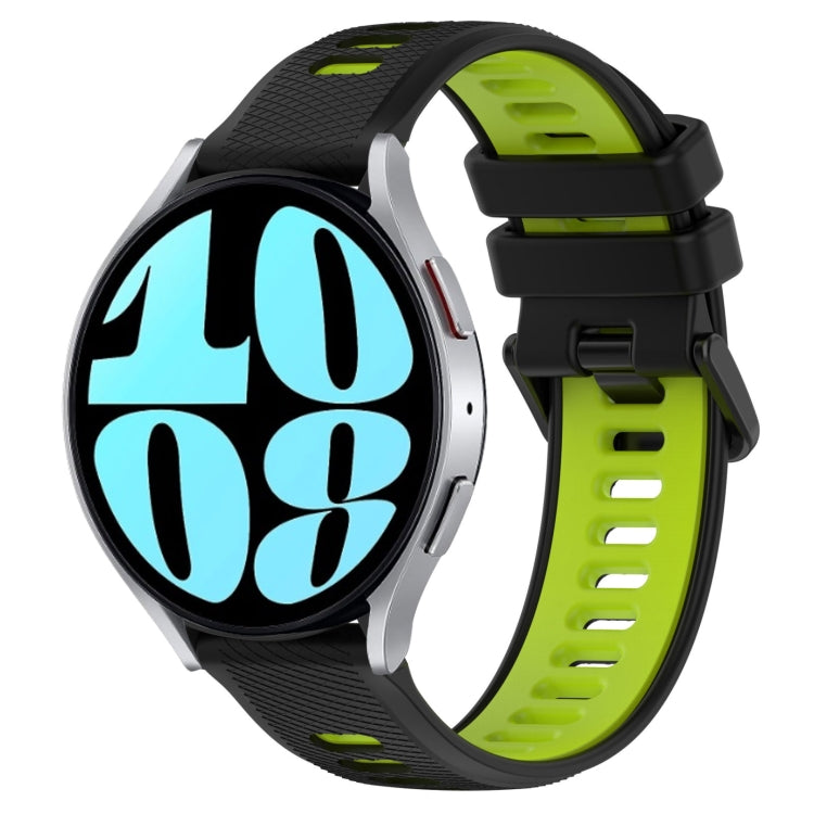 20mm Sports Two-Color Silicone Watch Band, For Samsung Galaxy Watch 42mm, For Samsung Galaxy Watch 6 44mm