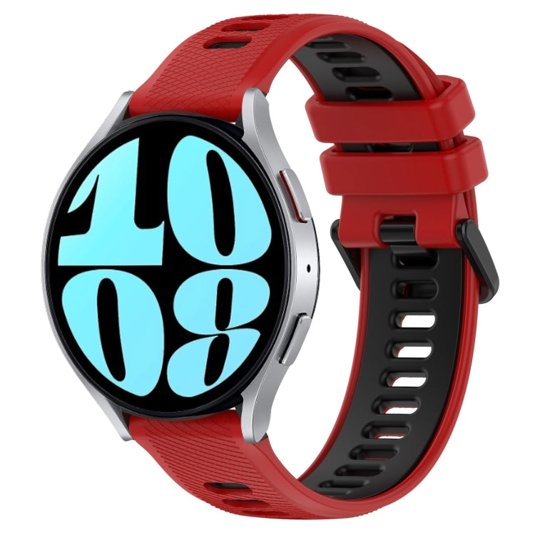 20mm Sports Two-Color Silicone Watch Band, For Samsung Galaxy Watch 42mm, For Samsung Galaxy Watch 6 44mm