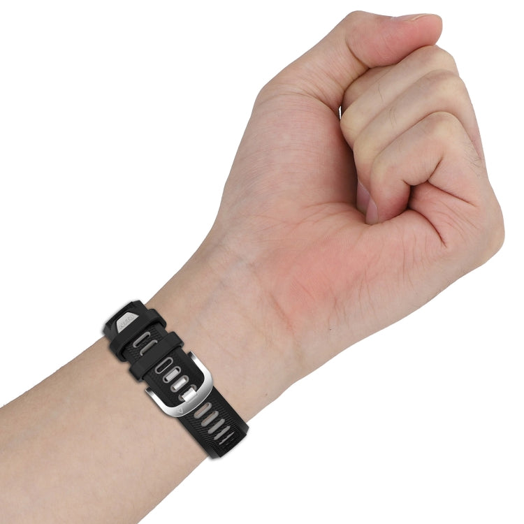 20mm Sports Two-Color Steel Buckle Silicone Watch Band, For Samsung Galaxy Watch Active2 40mm, For Samsung Galaxy Watch Active2 44mm