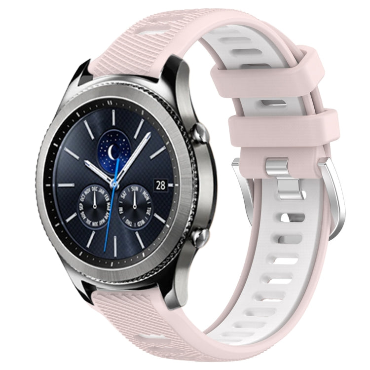 22mm Sports Two-Color Steel Buckle Silicone Watch Band, For Samsung Gear S3 Classic, For Samsung Gear S3 Frontier