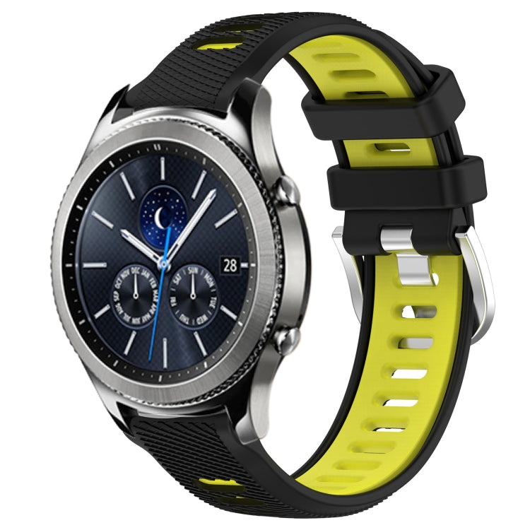 22mm Sports Two-Color Steel Buckle Silicone Watch Band, For Samsung Gear S3 Classic, For Samsung Gear S3 Frontier