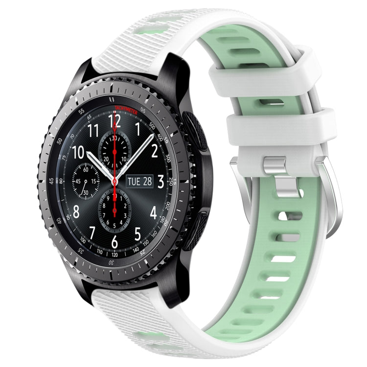 22mm Sports Two-Color Steel Buckle Silicone Watch Band, For Samsung Gear S3 Classic, For Samsung Gear S3 Frontier