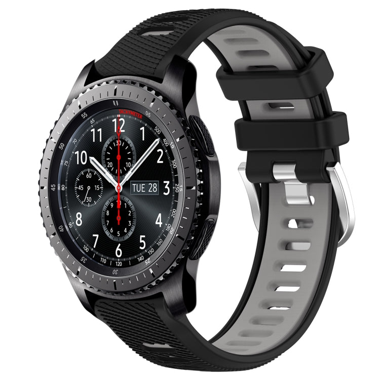 22mm Sports Two-Color Steel Buckle Silicone Watch Band, For Samsung Gear S3 Classic, For Samsung Gear S3 Frontier