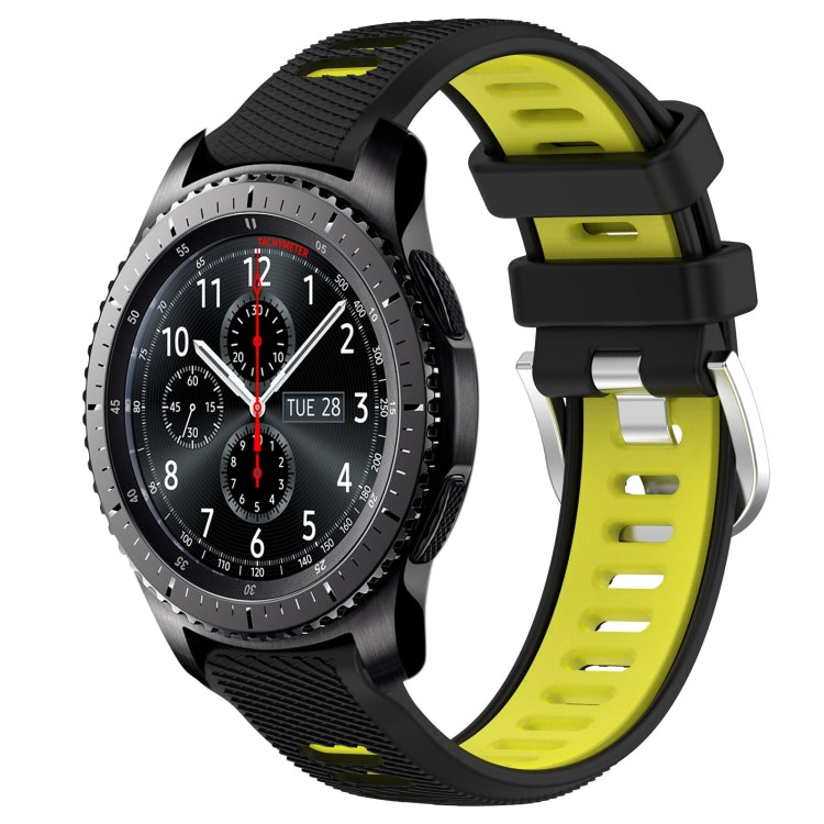 22mm Sports Two-Color Steel Buckle Silicone Watch Band, For Samsung Gear S3 Classic, For Samsung Gear S3 Frontier