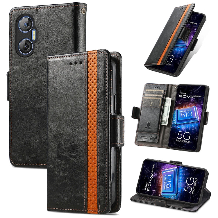 CaseNeo Splicing Dual Magnetic Buckle Leather Phone Case, For Tecno Pova Neo 5G, For vivo S15e, For Xiaomi 13 Lite, For ZTE Blade A52