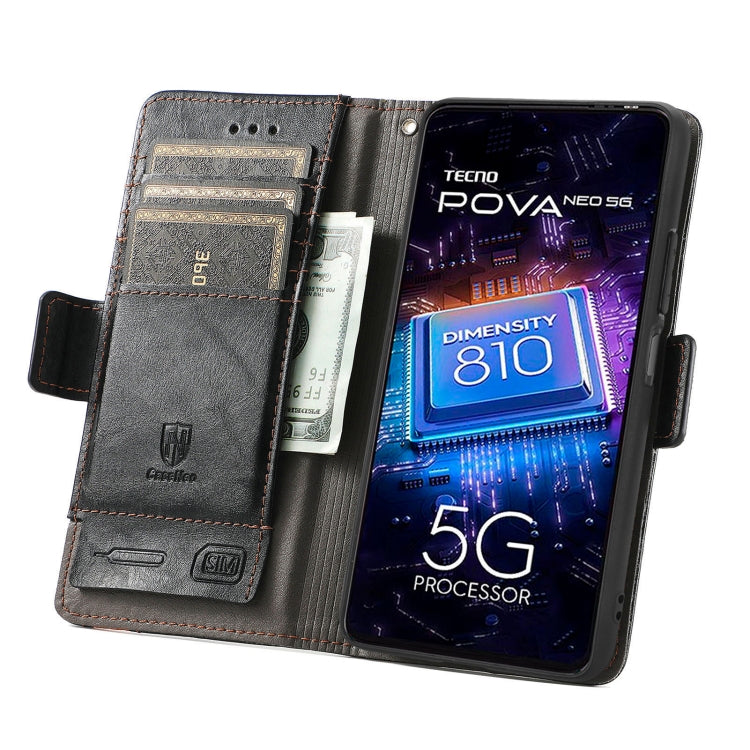 CaseNeo Splicing Dual Magnetic Buckle Leather Phone Case, For Tecno Pova Neo 5G, For vivo S15e, For Xiaomi 13 Lite, For ZTE Blade A52