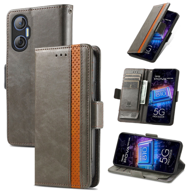 CaseNeo Splicing Dual Magnetic Buckle Leather Phone Case, For Tecno Pova Neo 5G, For vivo S15e, For Xiaomi 13 Lite, For ZTE Blade A52