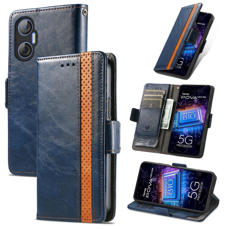 CaseNeo Splicing Dual Magnetic Buckle Leather Phone Case, For Tecno Pova Neo 5G, For vivo S15e, For Xiaomi 13 Lite, For ZTE Blade A52