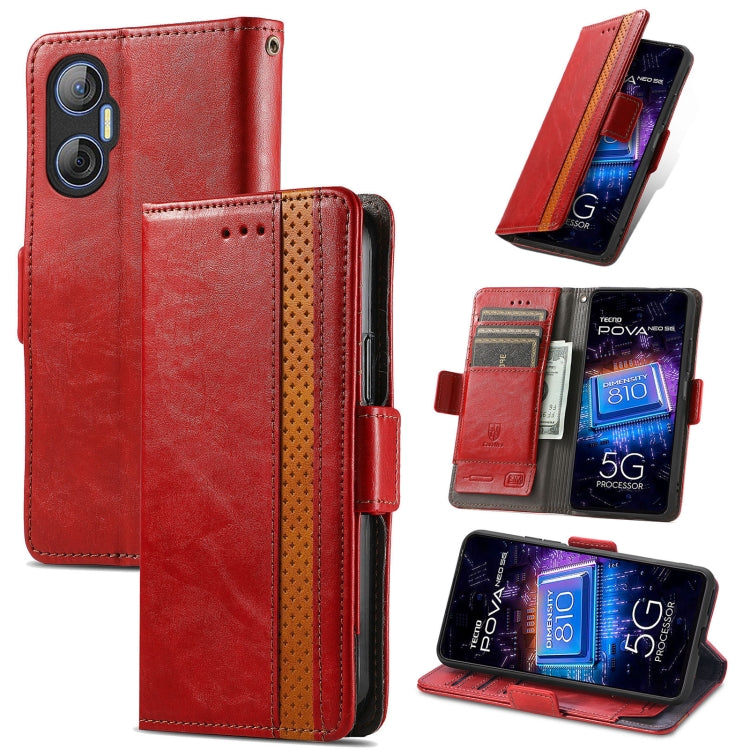 CaseNeo Splicing Dual Magnetic Buckle Leather Phone Case, For Tecno Pova Neo 5G, For vivo S15e, For Xiaomi 13 Lite, For ZTE Blade A52