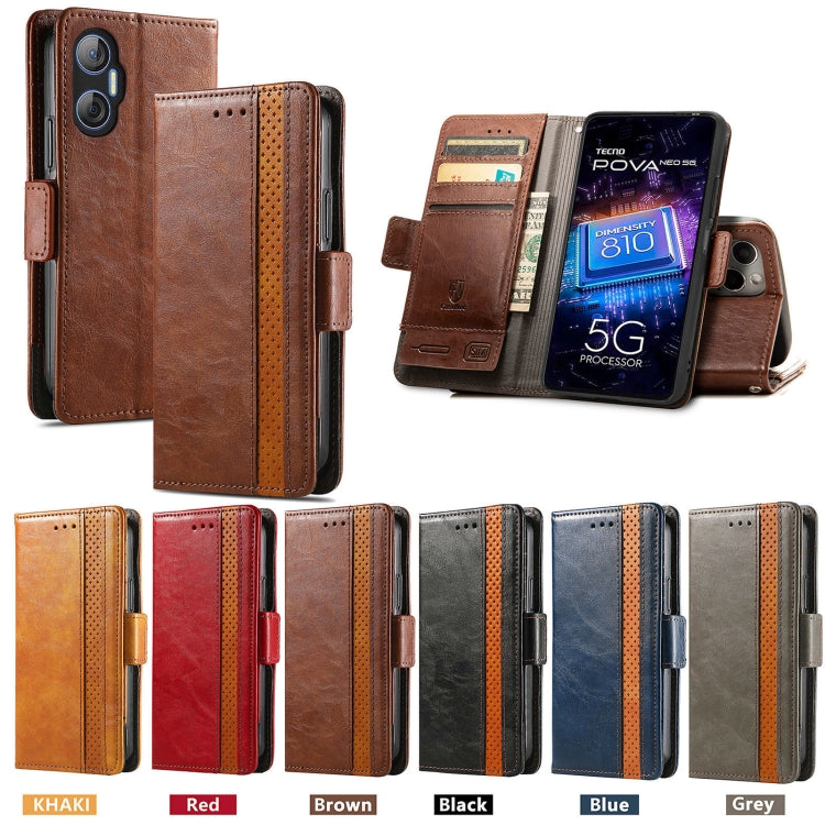 CaseNeo Splicing Dual Magnetic Buckle Leather Phone Case, For Tecno Pova Neo 5G, For vivo S15e, For Xiaomi 13 Lite, For ZTE Blade A52