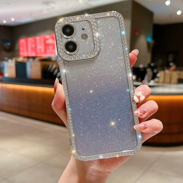 Diamond Gradient Glitter Plated TPU Phone Case, For iPhone 15 Pro Max, For iPhone 11, For iPhone 11 Pro Max