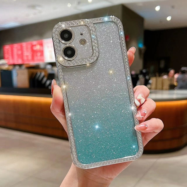 Diamond Gradient Glitter Plated TPU Phone Case, For iPhone 15 Pro Max, For iPhone 11, For iPhone 11 Pro Max