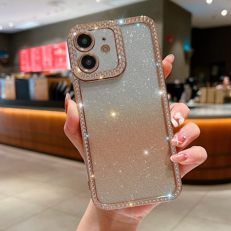 Diamond Gradient Glitter Plated TPU Phone Case, For iPhone 15 Pro Max, For iPhone 11, For iPhone 11 Pro Max