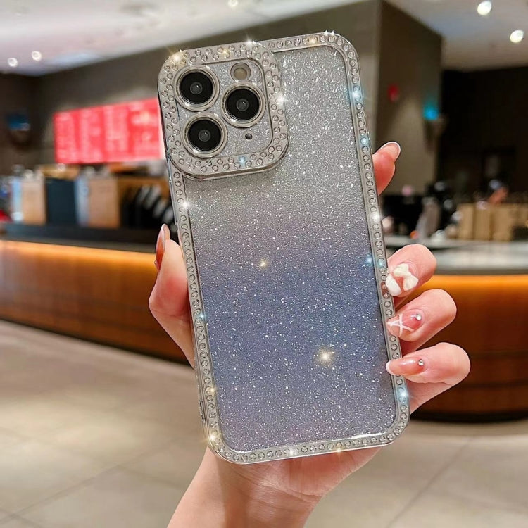 Diamond Gradient Glitter Plated TPU Phone Case, For iPhone 15 Pro Max, For iPhone 11, For iPhone 11 Pro Max