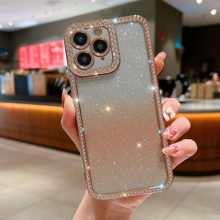 Diamond Gradient Glitter Plated TPU Phone Case, For iPhone 15 Pro Max, For iPhone 11, For iPhone 11 Pro Max