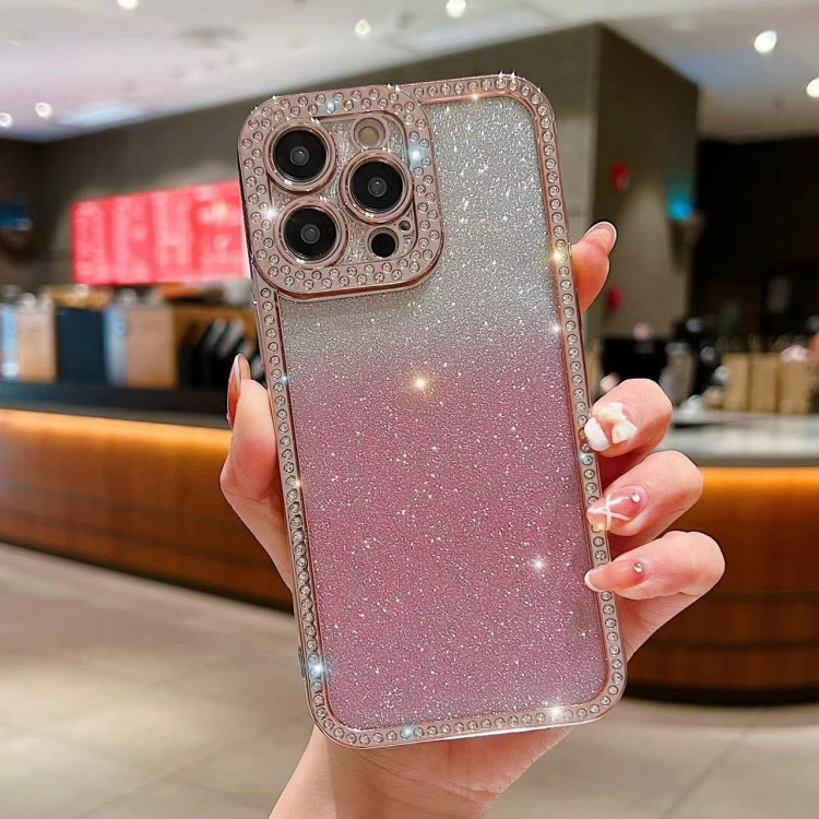Diamond Gradient Glitter Plated TPU Phone Case, For iPhone 15 Pro Max, For iPhone 11, For iPhone 11 Pro Max