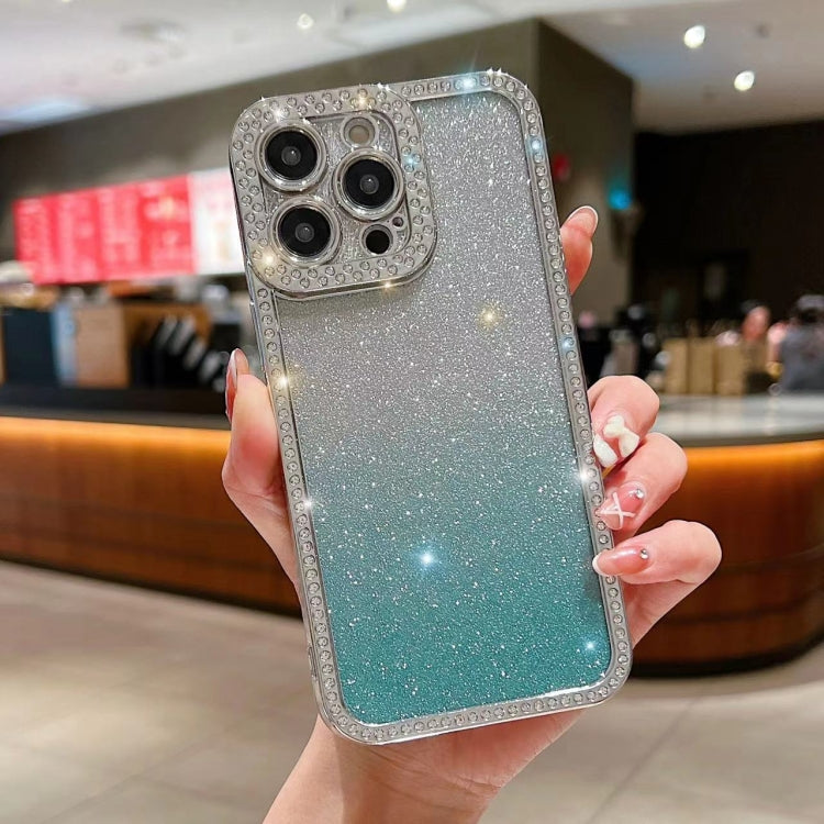 Diamond Gradient Glitter Plated TPU Phone Case, For iPhone 15 Pro Max, For iPhone 11, For iPhone 11 Pro Max