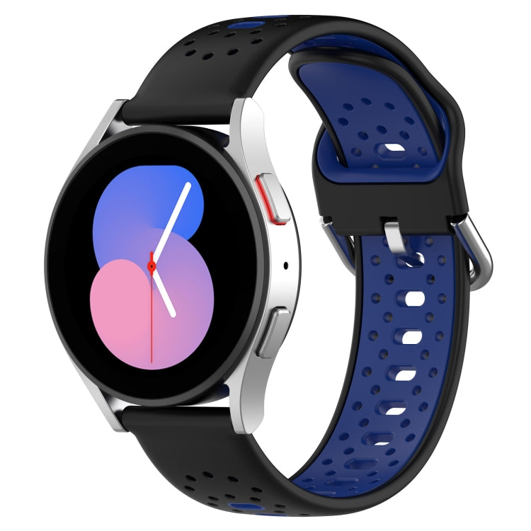 20mm Breathable Two-Color Silicone Watch Band, For Samsung Galaxy Watch 5 44mm