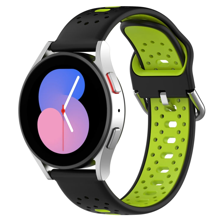 20mm Breathable Two-Color Silicone Watch Band, For Samsung Galaxy Watch 5 44mm