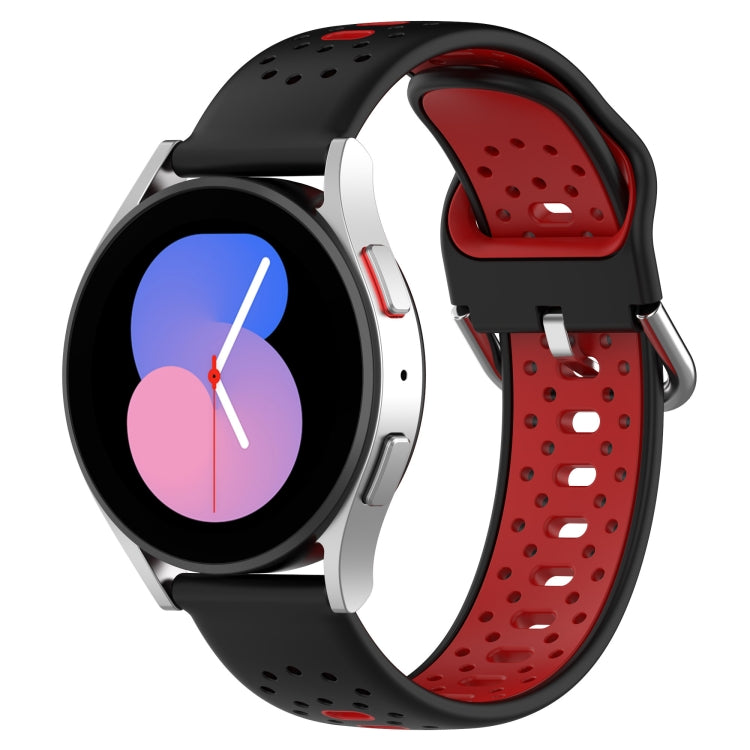20mm Breathable Two-Color Silicone Watch Band, For Samsung Galaxy Watch 5 40mm