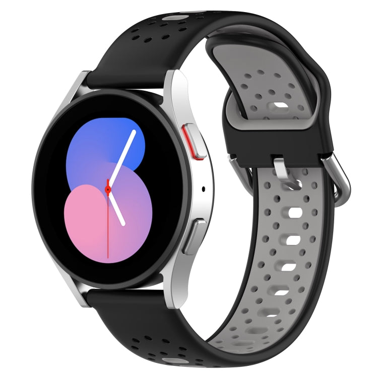 20mm Breathable Two-Color Silicone Watch Band, For Samsung Galaxy Watch 5 Pro 45mm