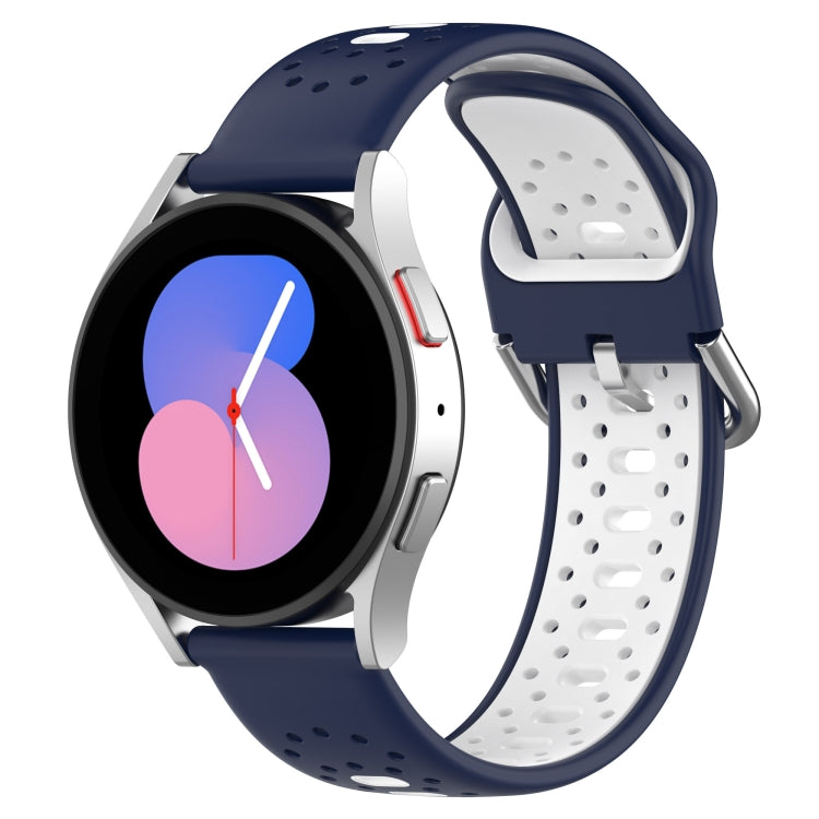 20mm Breathable Two-Color Silicone Watch Band, For Samsung Galaxy Watch 5 Pro 45mm