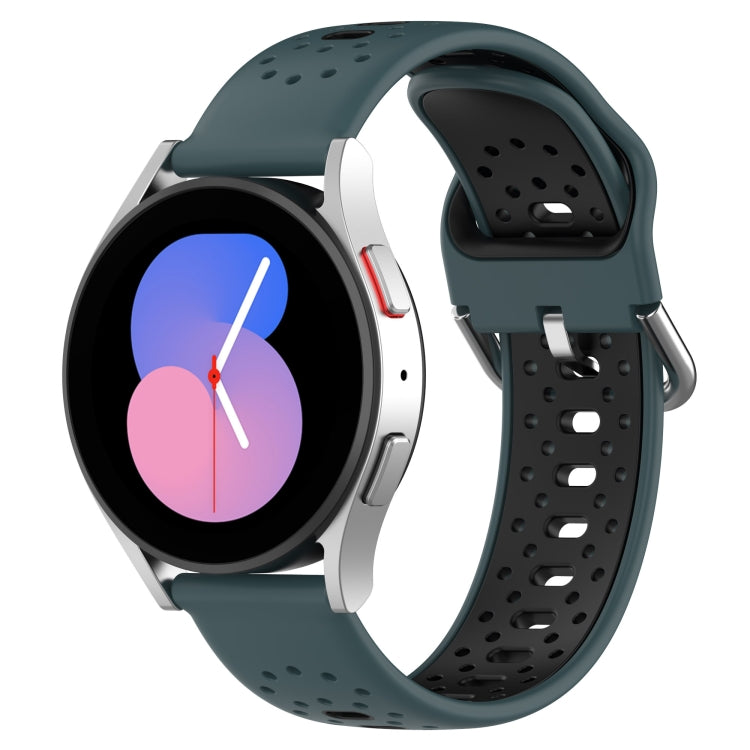 20mm Breathable Two-Color Silicone Watch Band, For Samsung Galaxy Watch Active 2 40mm