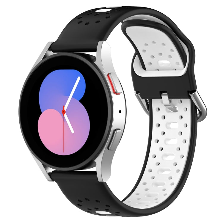 20mm Breathable Two-Color Silicone Watch Band, For Samsung Galaxy Watch Active 2 40mm