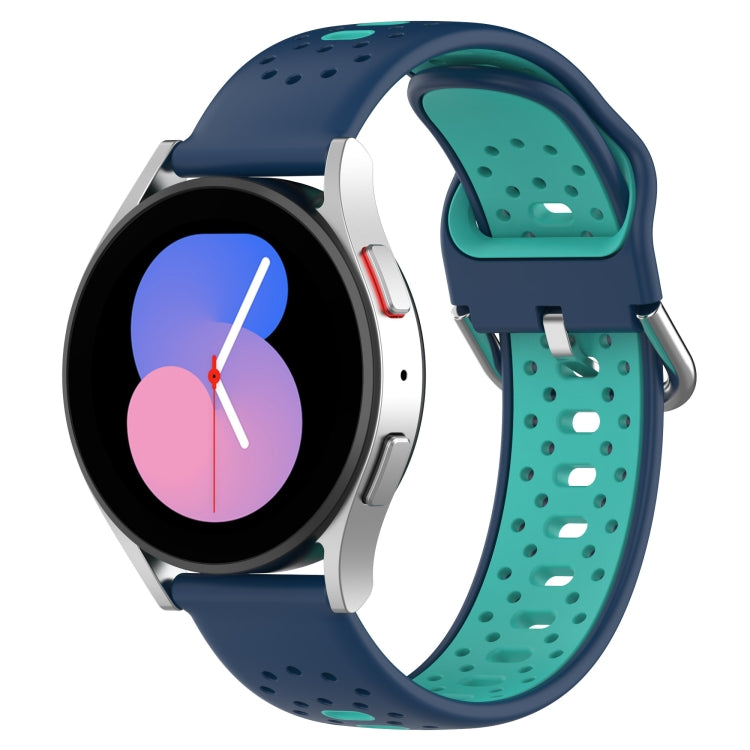 20mm Breathable Two-Color Silicone Watch Band, For Samsung Galaxy Watch Active 2 44mm