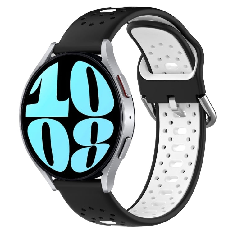 20mm Breathable Two-Color Silicone Watch Band, For Samsung Galaxy Watch 6 44mm