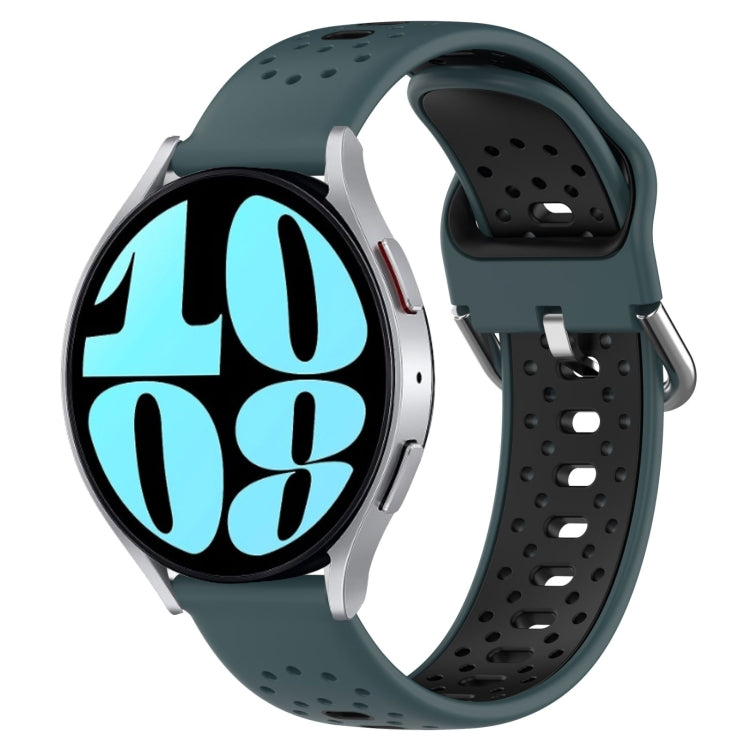 20mm Breathable Two-Color Silicone Watch Band, For Samsung Galaxy Watch 6 40mm