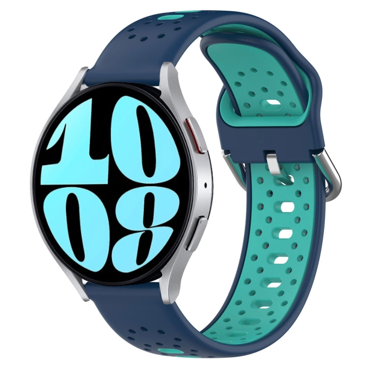 20mm Breathable Two-Color Silicone Watch Band, For Samsung Galaxy Watch 6 40mm
