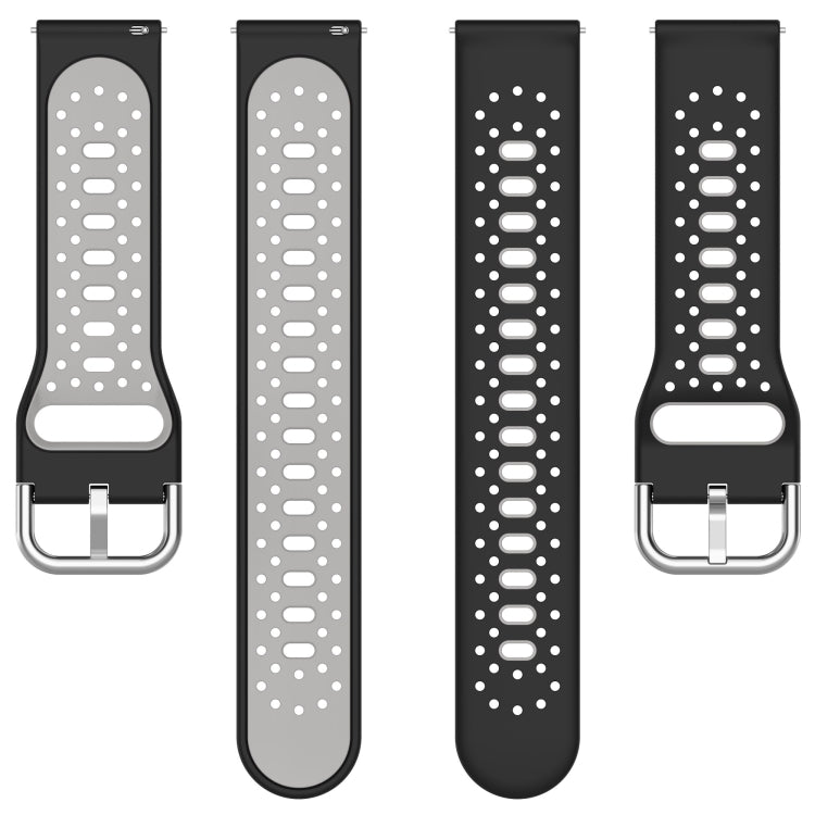 20mm Breathable Two-Color Silicone Watch Band, For Samsung Galaxy Watch 4 Classic 42mm