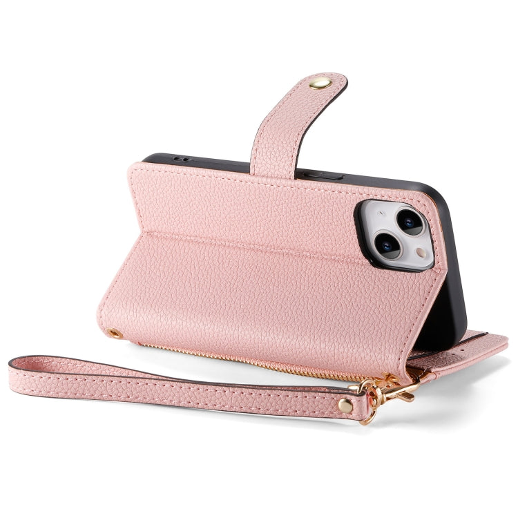 Love Zipper Lanyard Leather Phone Case