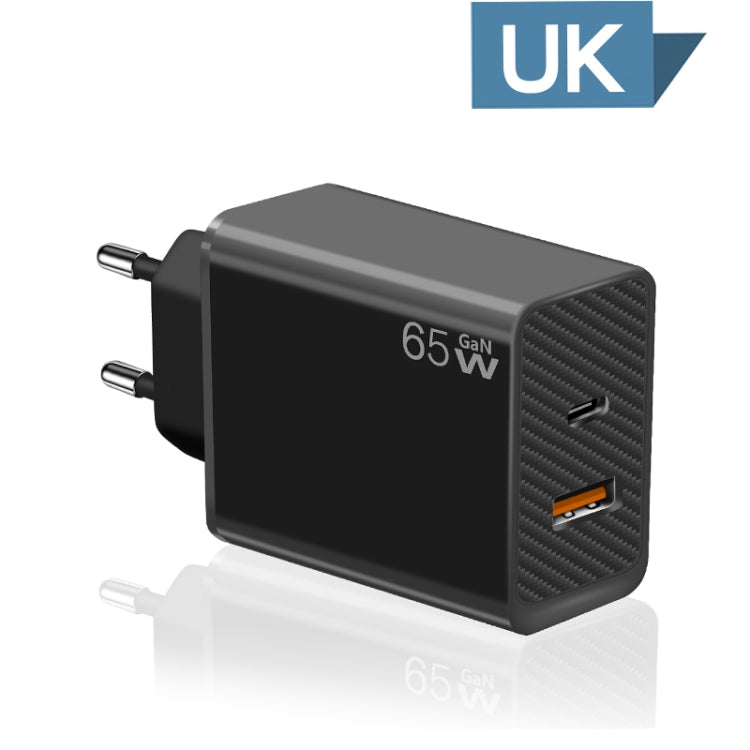 GaN PD48W Type-C PD3.0 + USB3.0 Notebook Adapter for MacBook Series ,EU Plug, EU Plug